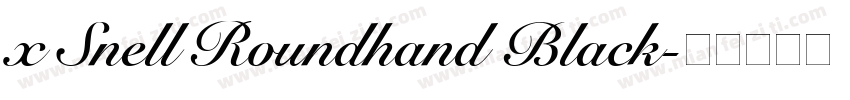 x Snell Roundhand Black字体转换
